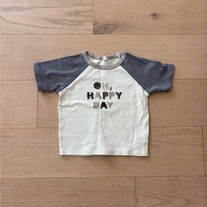 Quincy Mae colorblock graphic tee, size 2-3Y